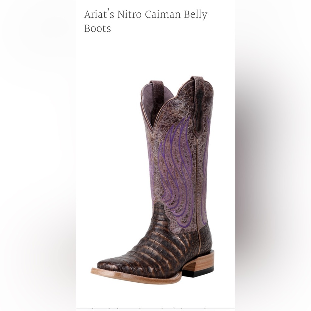 💜💜ISO!!! Ariat Nitro Caiman Belly Boots in Purple!💜💜